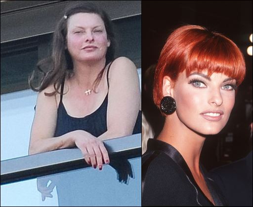 Линда Еванджелиста преди и сега 
