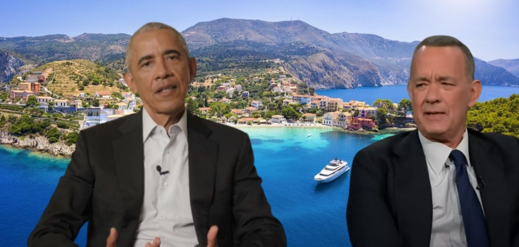 Семейство Обама се плацика с Том Ханкс в Гърция