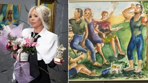 От сцена към платно: Андреа нарисува Кубрат Пулев